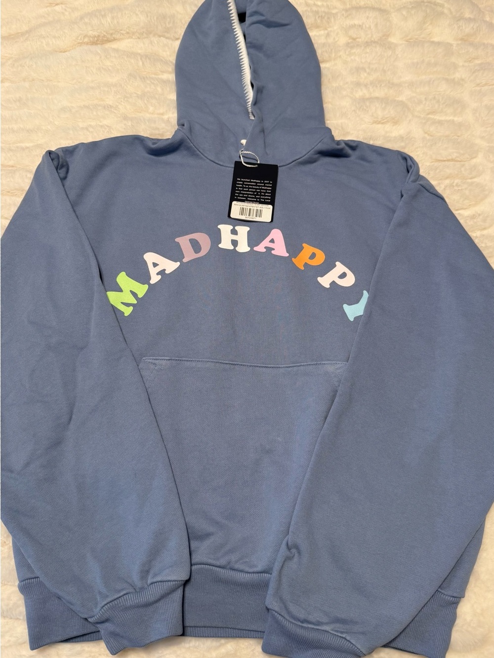NWT MADHAPPY Pastels French Terry Hoodie Sweatshirt